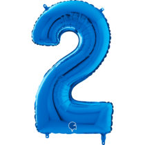 blue number two balloon