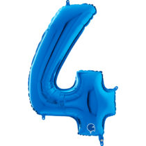 blue number four balloon