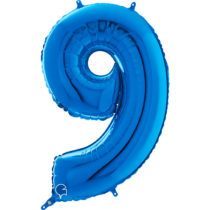 blue foil number nine balloon