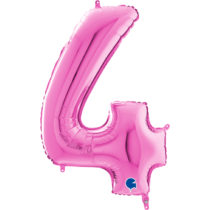 fuxia number four balloon