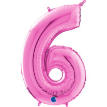 fuxia number six balloon