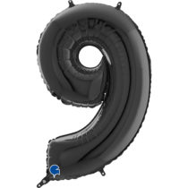black number nine balloon