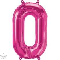 north star magenta 16 inch foil number zero balloon