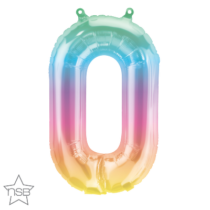 north star jelli ombre 16 inch foil number zero balloon