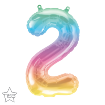 north star jelli ombre 16 inch foil number two balloon