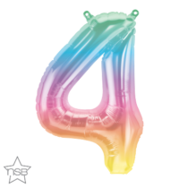 north star jelli ombre foil number four balloon