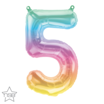 north star jelli ombre 16 inch foil number five balloon