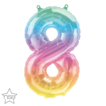 north star jelli ombre 16 inch foil number eight balloon
