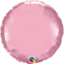 pearl pink 18" round foil balloon