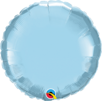 pearl light blue 18" round balloon