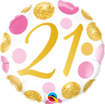18 inch age 21 birthday foil qualatex