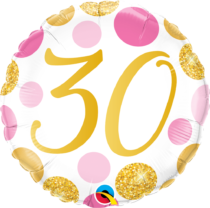qualatex age 30 thirty birthday balloon 18 inches