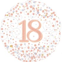 18th birthday sparkling fizz 18" foil balloon
