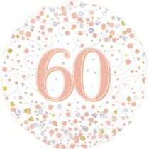 60th sparkling fizz 18" foil balloon