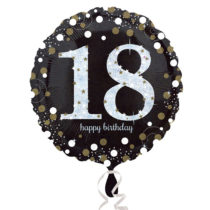 18th birthday gold sparkling foil balloon