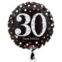 30th birthday gold sparkling foil balloon