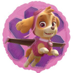 paw patrol pink skye & everest 18" foil balloon
