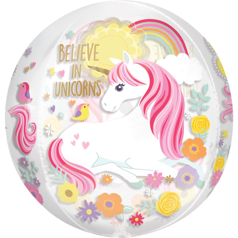 magical unicorn orbz foil balloon