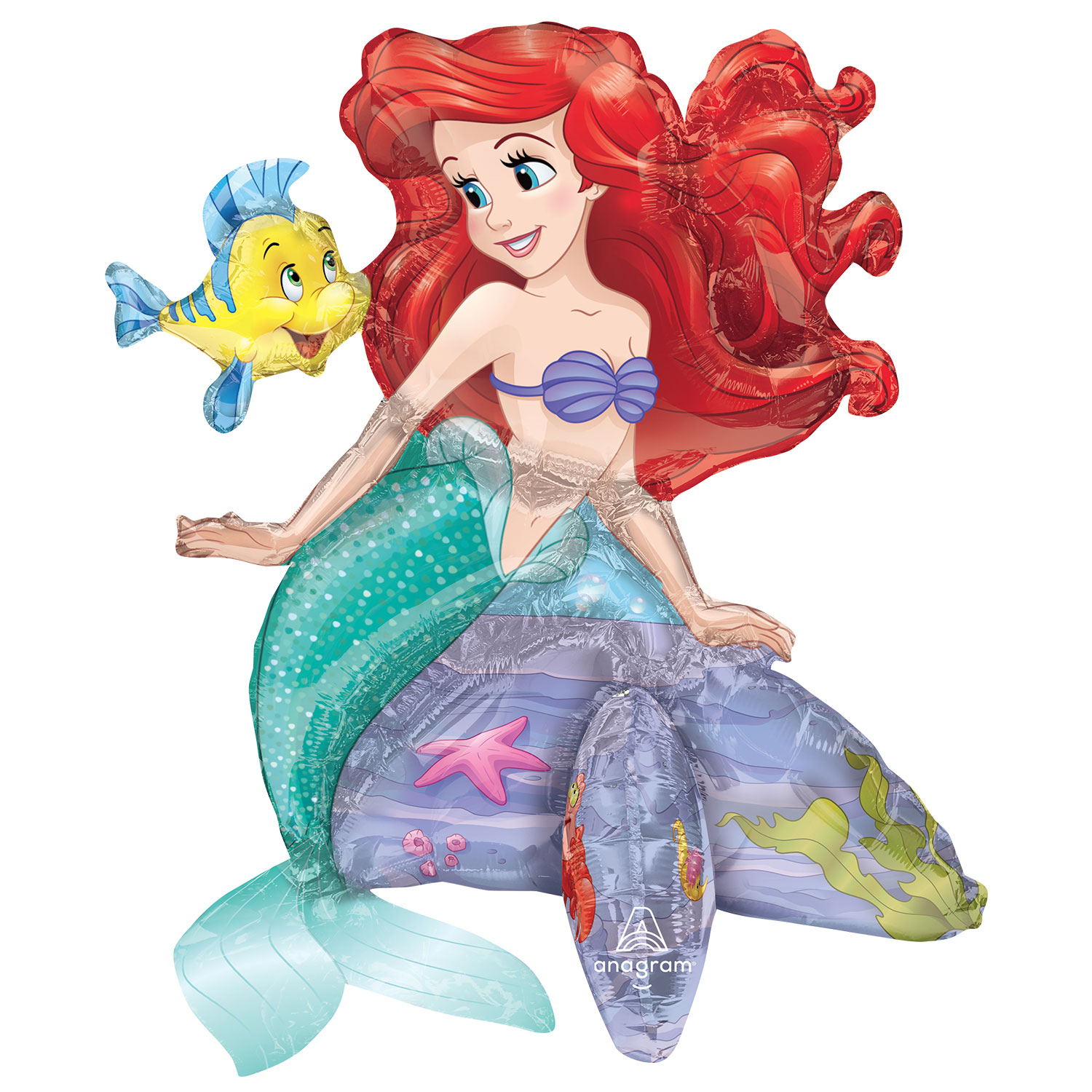 ariel the little mermaid sitter foil balloon