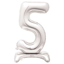 STAND UP NUMBER 5 IN SILVER