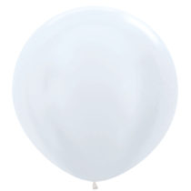 satin white 36" latex balloon