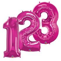 Pink - Magenta Jumbo Foil Numbers