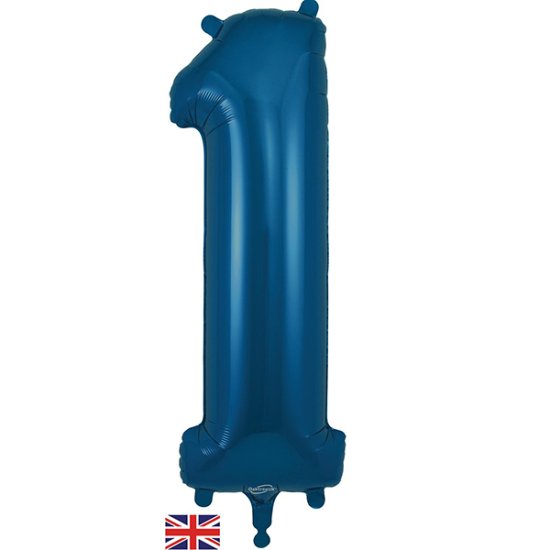 607019 blue number 1 oaktree foil balloon