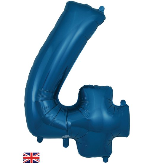 oaktree blue number 4 foil balloon